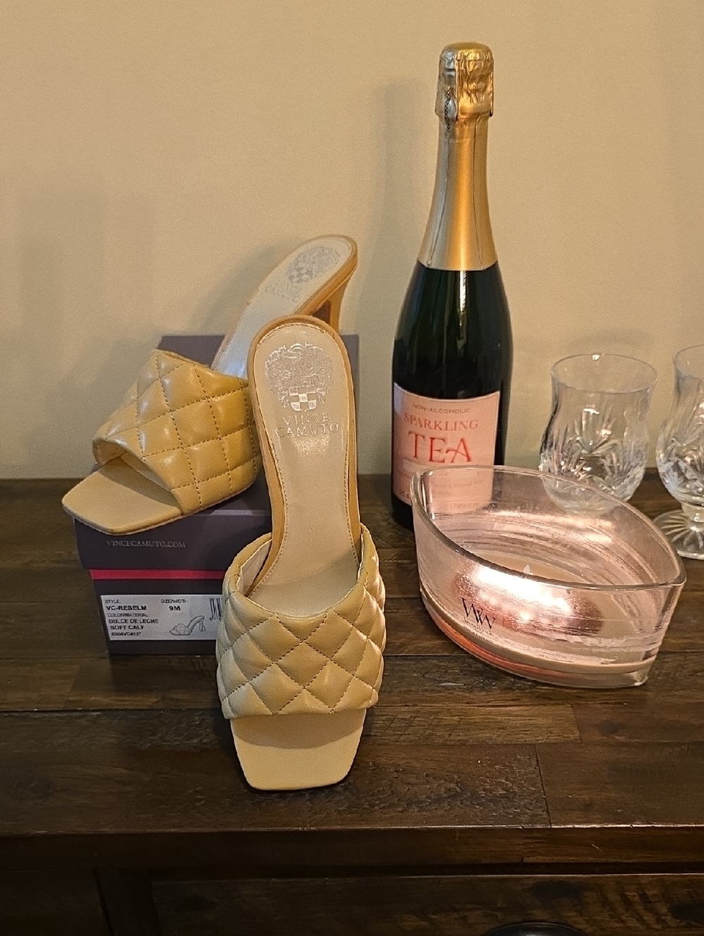 Vince Camuto Reselm Quilted Slide Mules